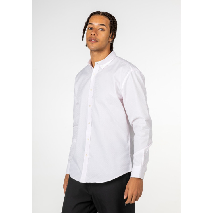 Camisa Regular Fit Cuadritos Rosas