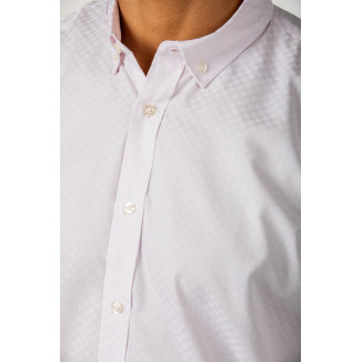 Camisa Regular Fit Cuadritos Rosas