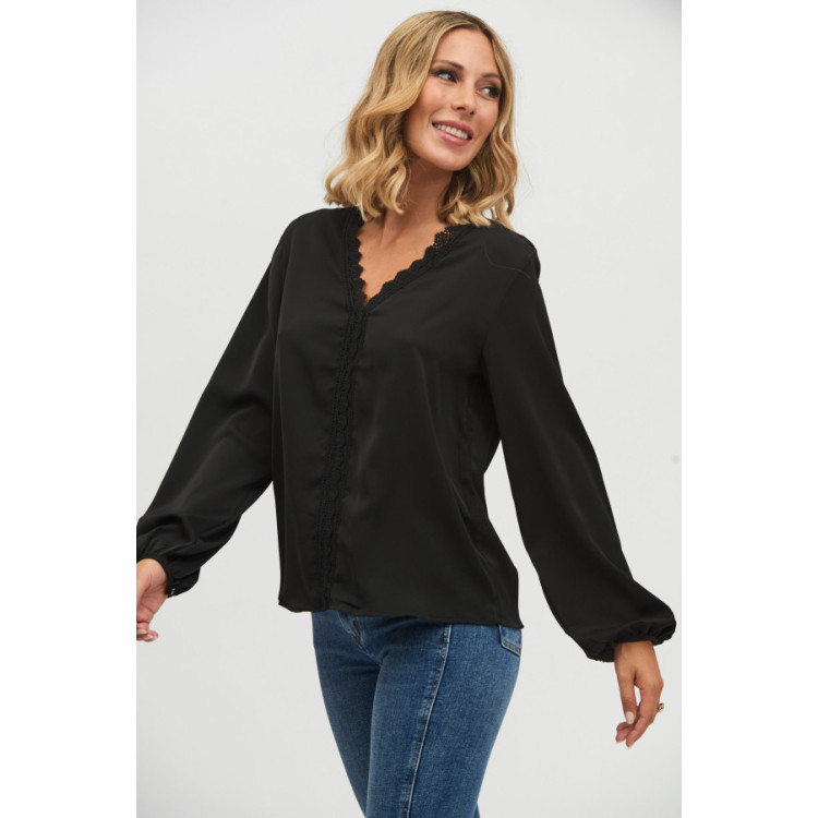 Blusa Negra Encaje